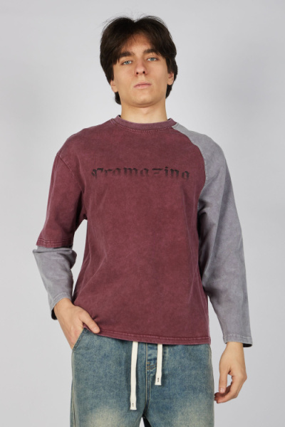 Лонгслив B-SW35422 (бордовый, 140-170)