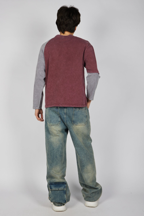 Лонгслив B-SW35422 (бордовый, 140-170)