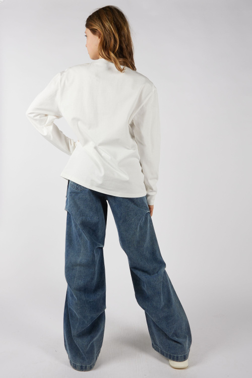 Лонгслив B-SW35444 (Белый, 140-170)