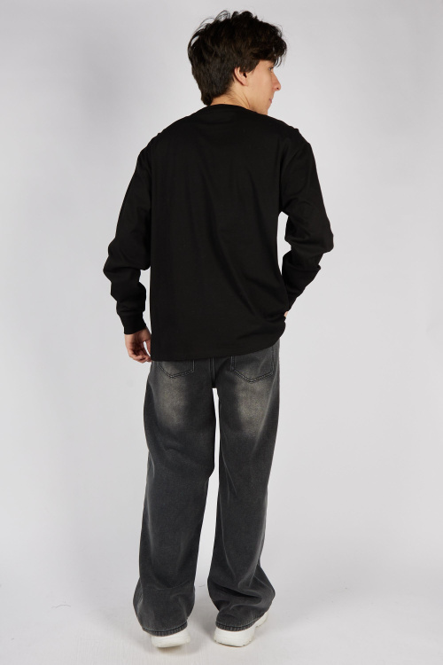 Лонгслив B-SW35444 (Черный, 140-170)