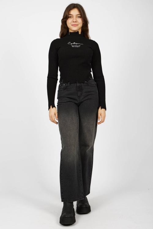 Лонгслив (Черный, 140-170)