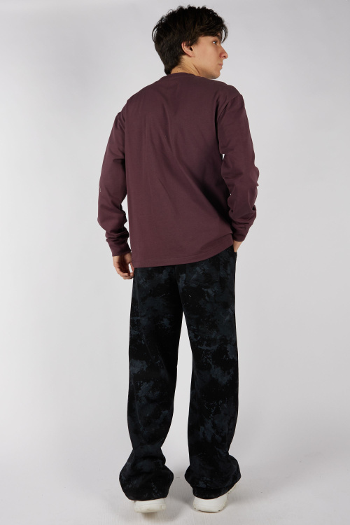 Лонгслив B-SW35444 (бордовый, 140-170)