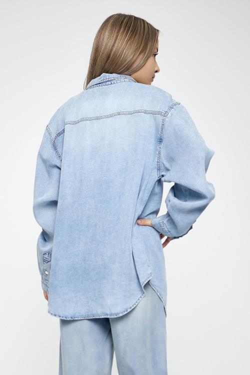 Блузка G-SH25106 (Джинс. синий, 134-164)