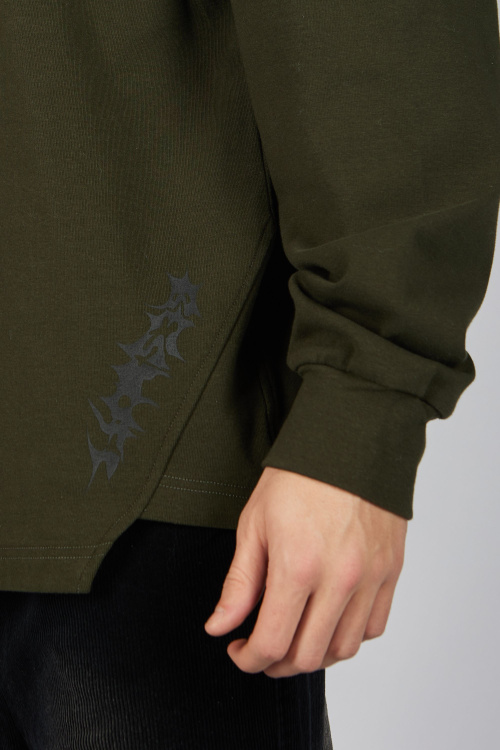 Лонгслив B-SW35460 (хаки, 140-170)