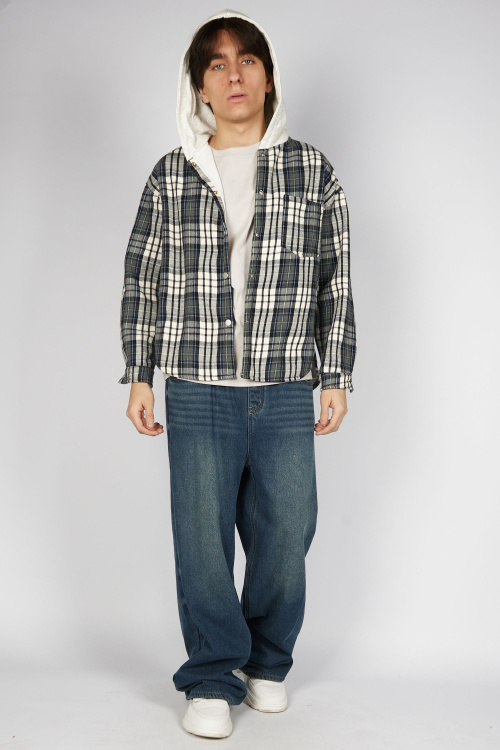 Рубашка B-JCK35495 (черно-белый, 140-170)