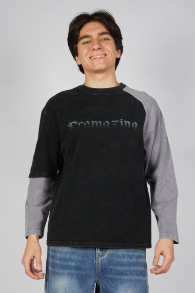 Лонгслив B-SW35422 (Черный, 140-170)