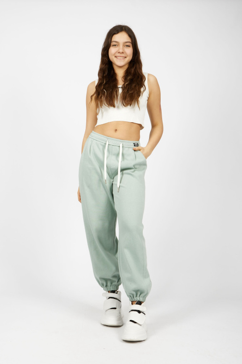 Брюки (Серо-зеленый, 140)