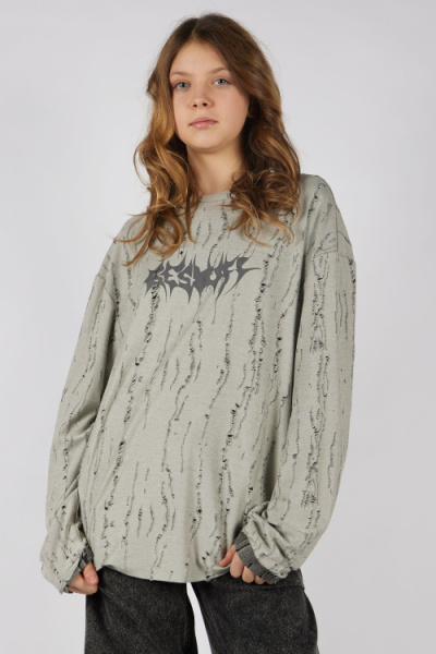 Лонгслив B-SW35445 (светло-серый, 140-170)