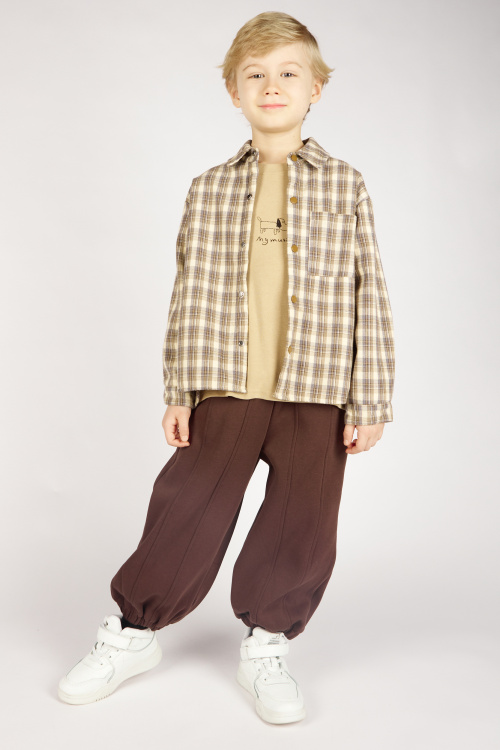 Куртка B-JCK36406 Miasin (бежевый в клетку, 110)