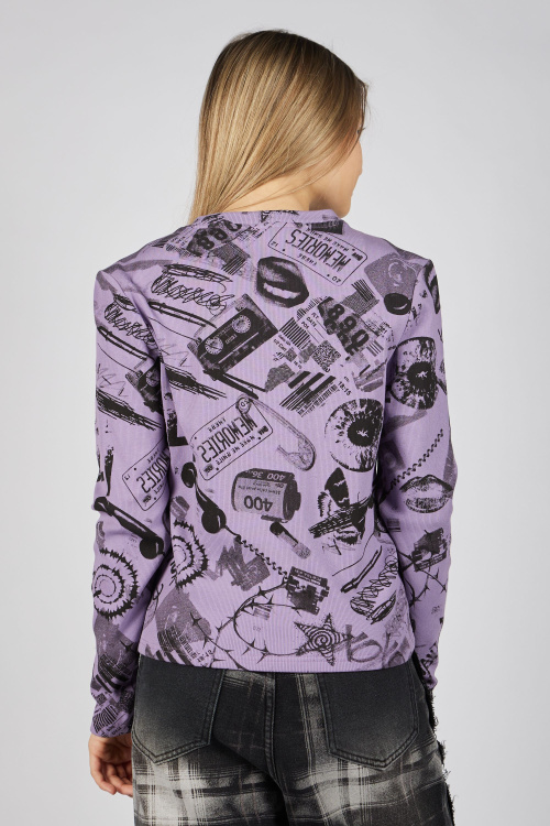 Лонгслив G-TN25422 (грязный сиреневый, 134-164)