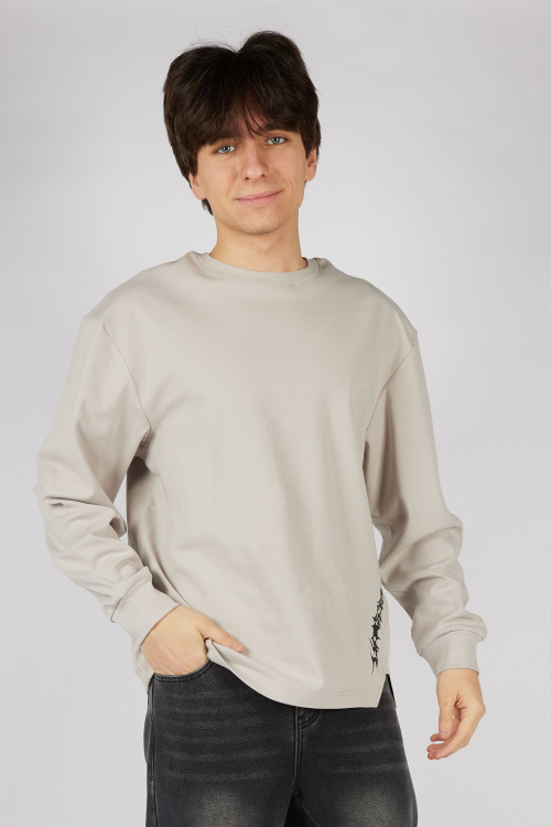 Лонгслив B-SW35460 (светло-серый, 140-170)