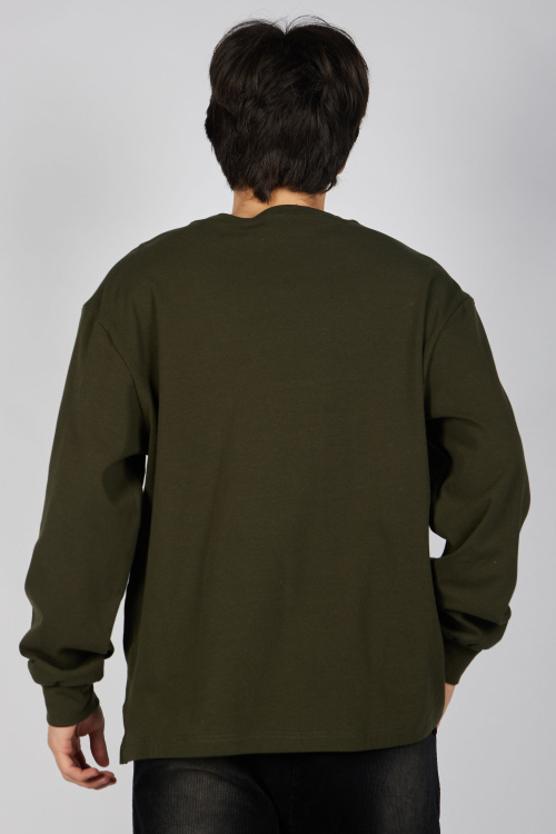 Лонгслив B-SW35460 (хаки, 140-170)