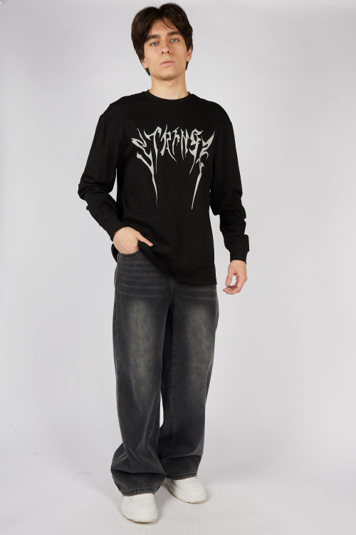 Лонгслив B-SW35444 (Черный, 140-170)