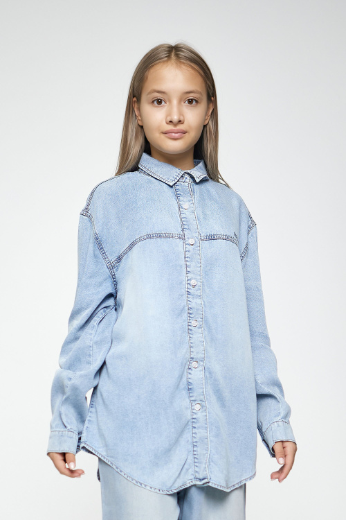 Блузка G-SH25106 (Джинс. синий, 134-164)