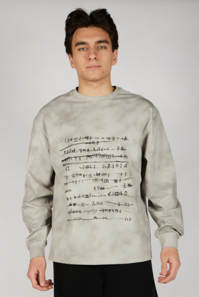 Лонгслив B-SW36444 Miasin (бело-серый, 140-170)