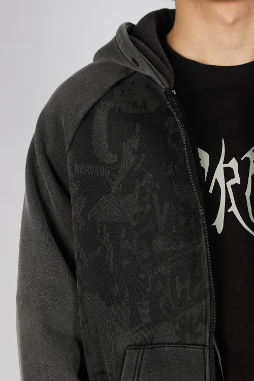 Толстовка на молнии B-HDZ35456 (Черный, 140-170)