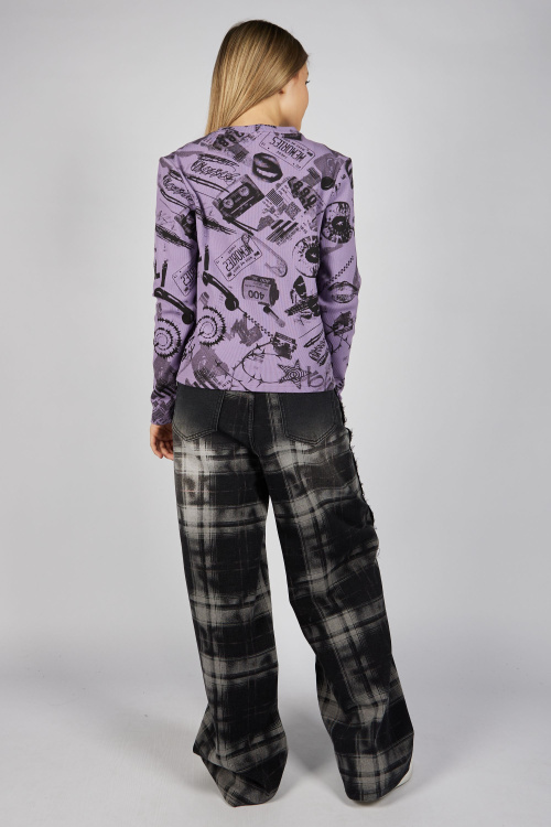 Лонгслив G-TN25422 (грязный сиреневый, 134-164)